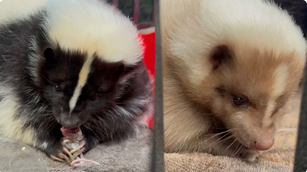 Sriped Skunk Duo at Northwest Wildlife Sanctuary