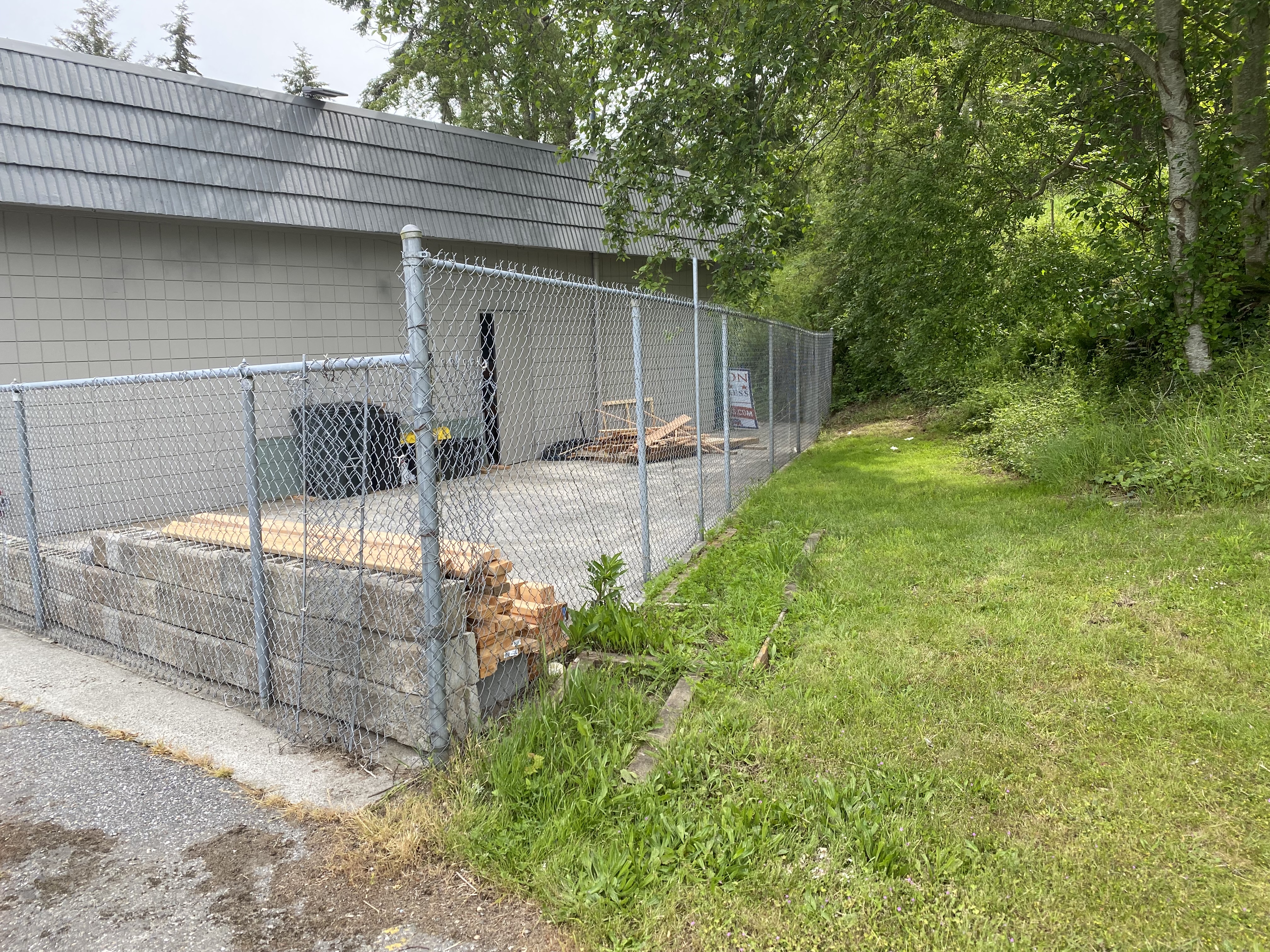 The side of the building