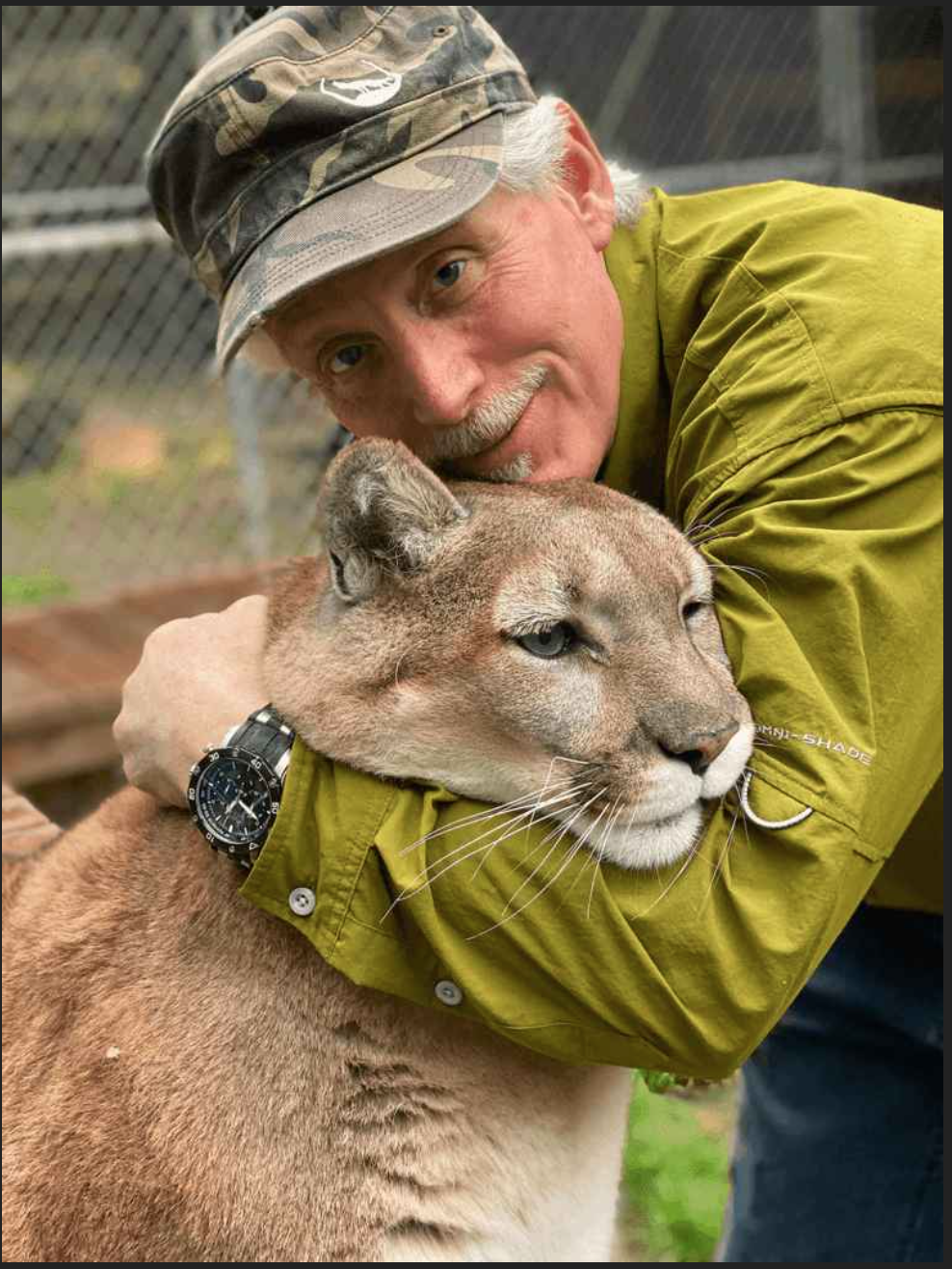 a picture of dave with a cougar